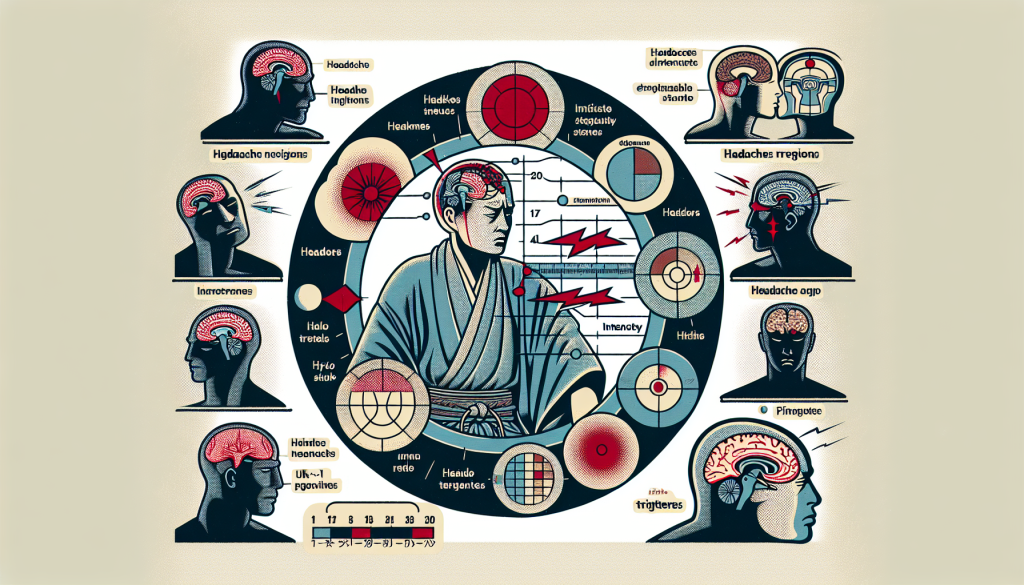 A diagram showing types of headaches