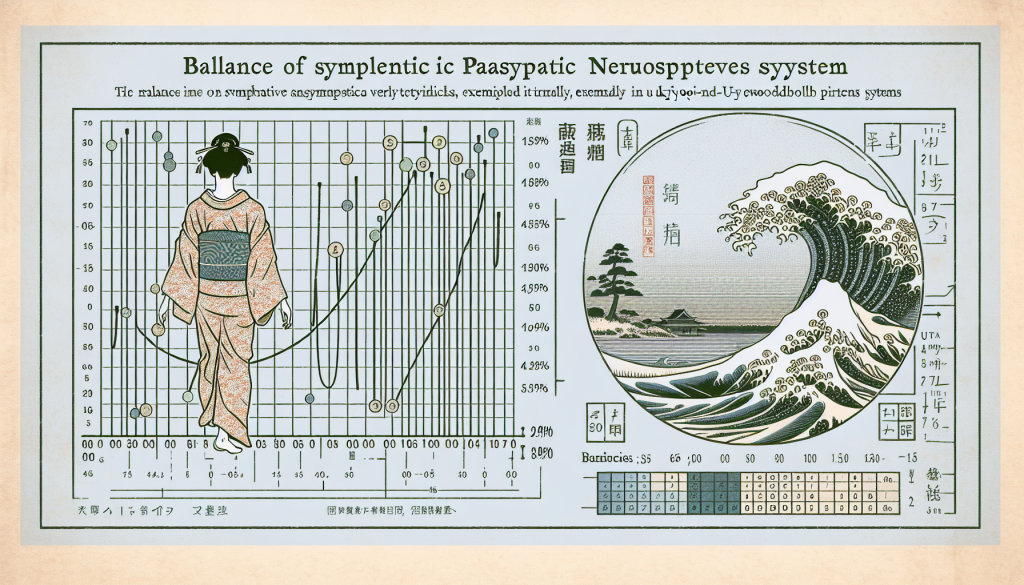 A graph showing the balance of sympathetic and parasympathetic nervous systems