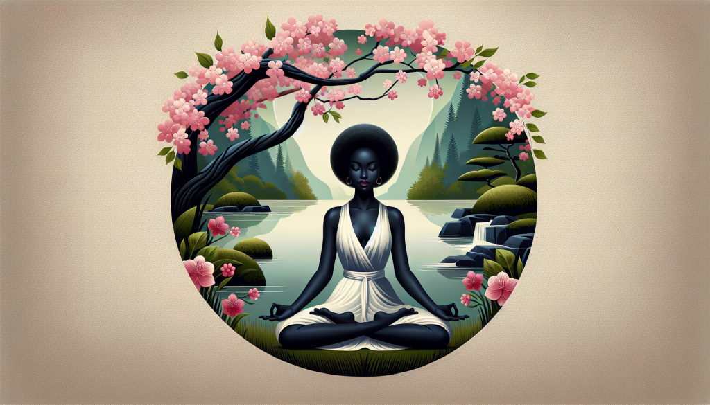 A person meditating in a peaceful setting