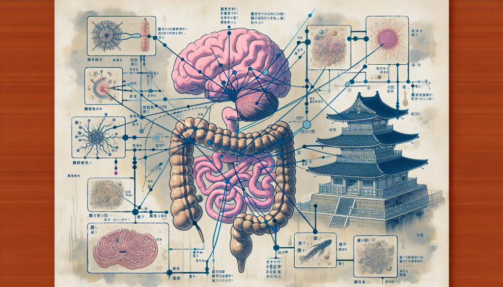 Diagram showing the connection between brain and gut