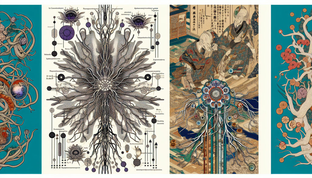 Illustration of the autonomic nervous system with sympathetic and parasympathetic nerves