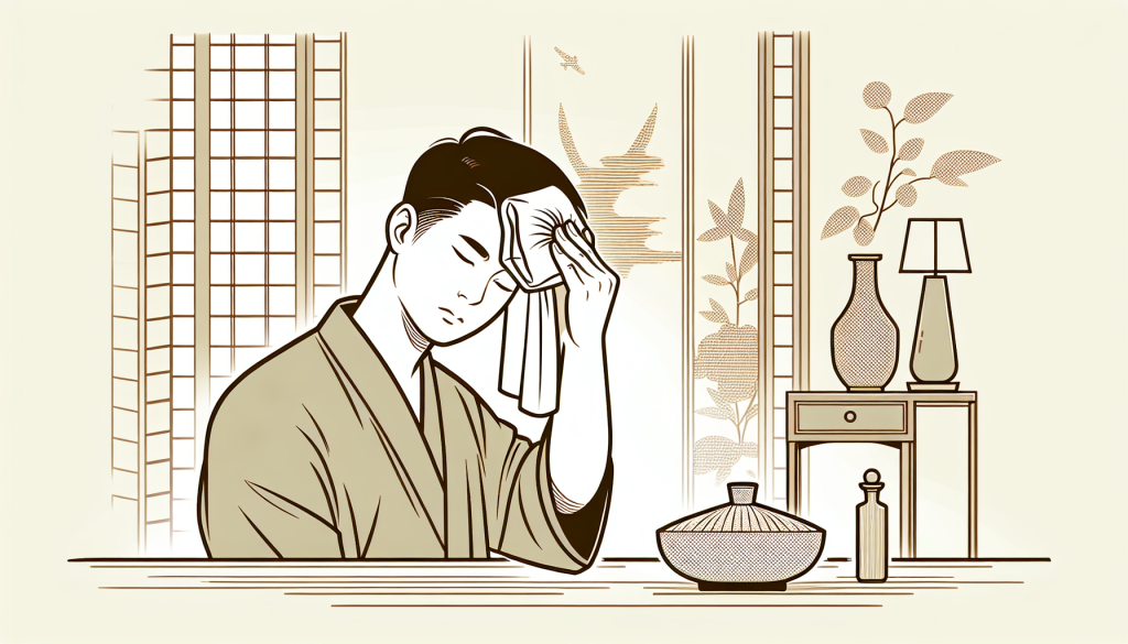 Image of a person applying a cold compress