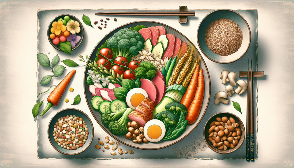 A healthy balanced meal containing essential nutrients for nerve health