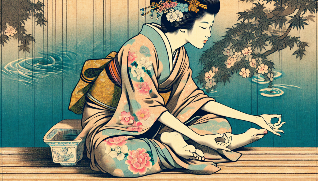 A person practicing relaxation techniques