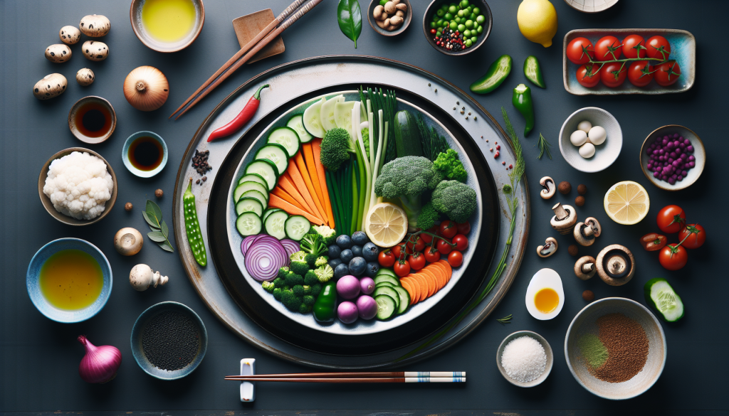 Healthy balanced meal with vegetables