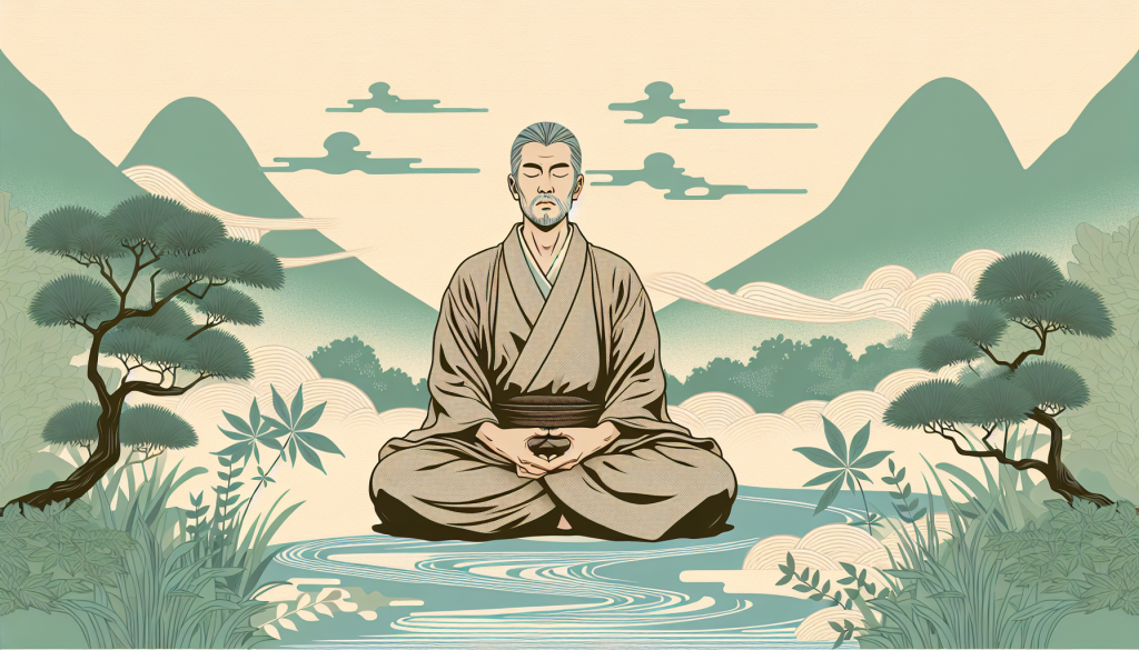 Image of a person meditating for stress relief