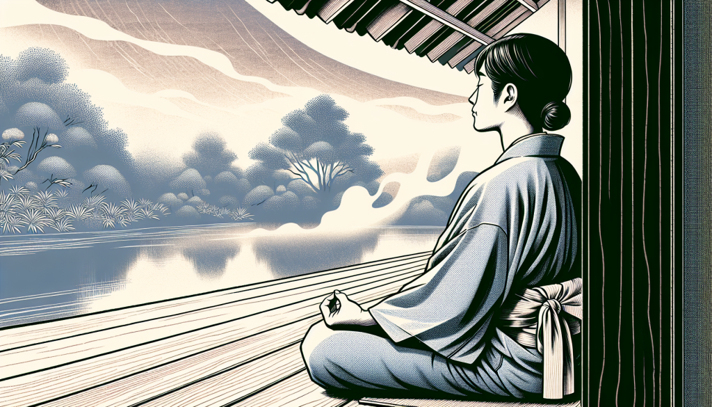 Person practicing deep breathing