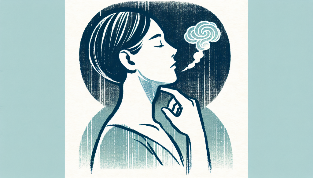 Person practicing deep breathing exercises