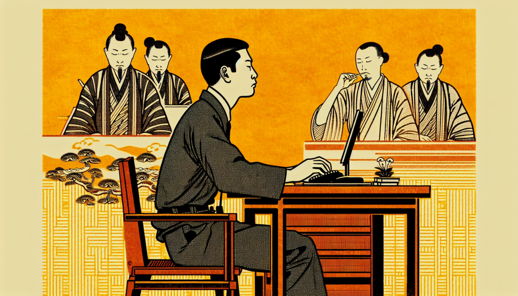 A person doing neck stretches at a desk