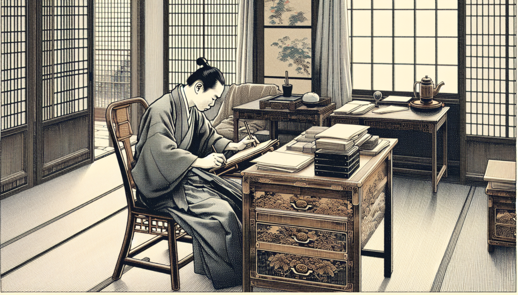 A person sitting at a desk with correct posture