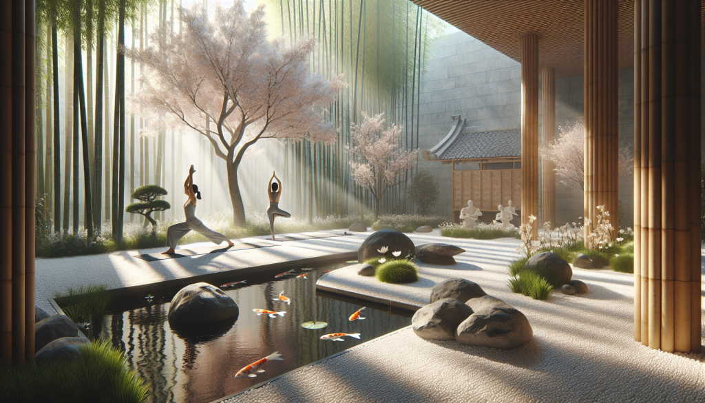 A relaxing yoga scene