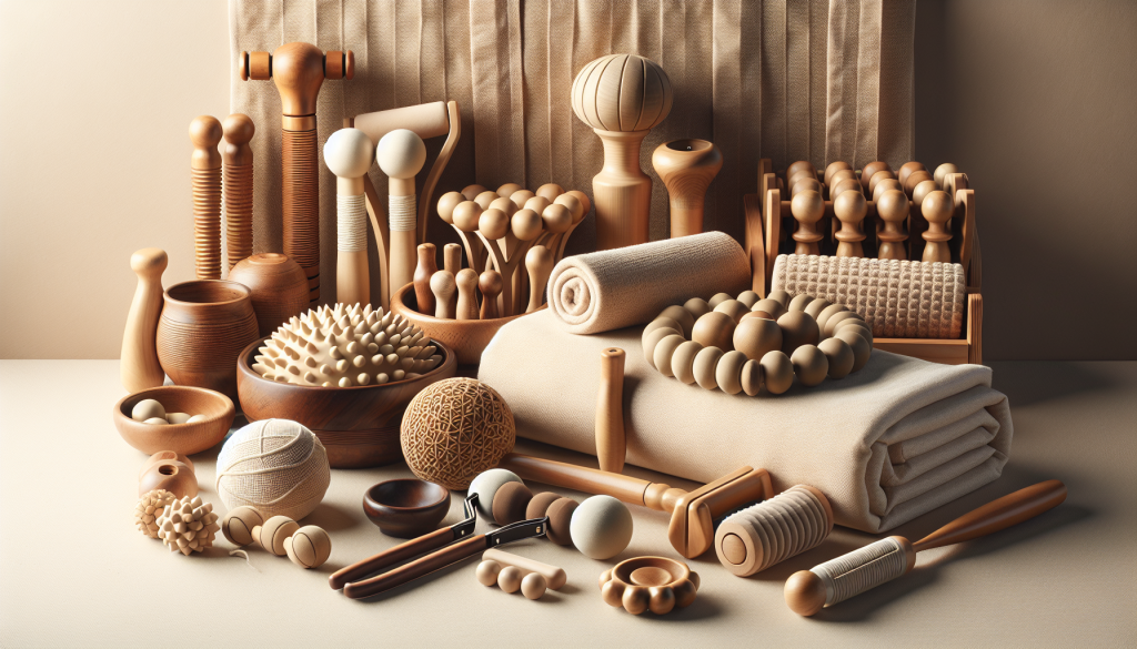 A selection of shoulder massage tools