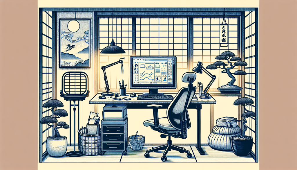 An ergonomic office setup