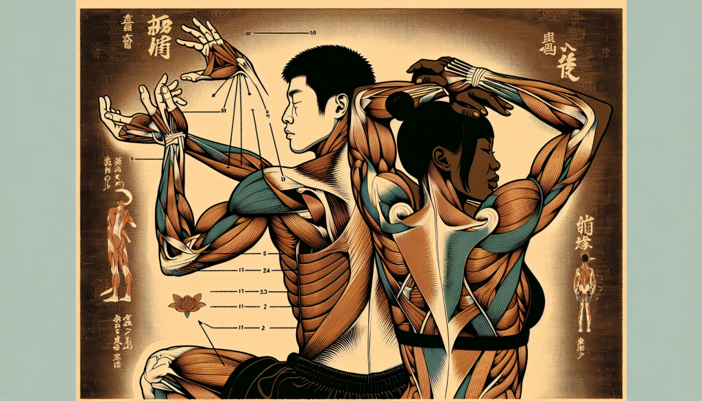 An illustration of shoulder stretching exercises