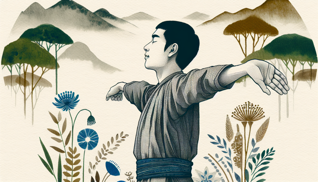 Illustration of a person stretching their shoulders