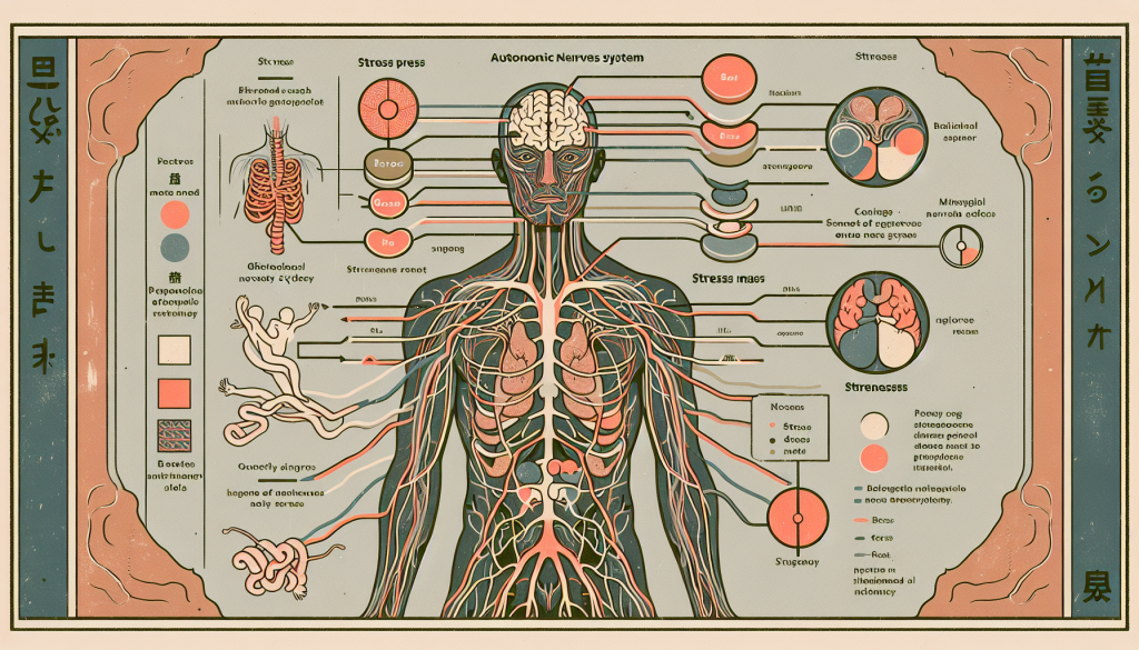 Diagram illustrating effects of stress on autonomic nervous system