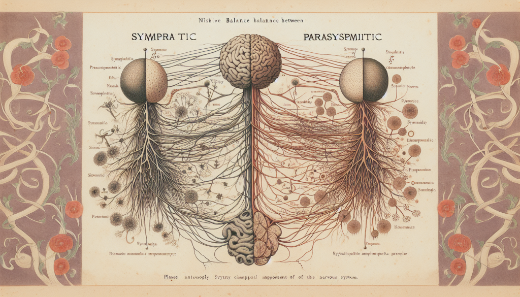 Diagram showing the balance between sympathetic and parasympathetic nerves