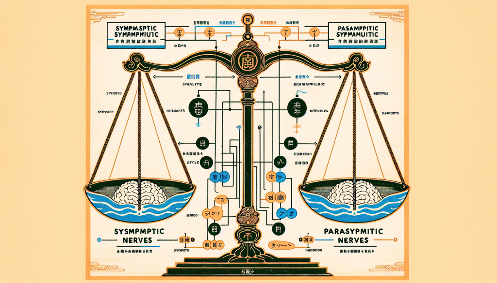 Diagram showing the balance between sympathetic and parasympathetic nerves