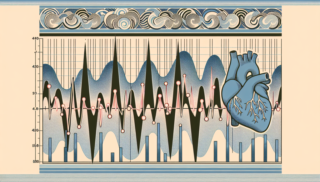 Graph demonstrating heart rate variability as a measure of autonomic function