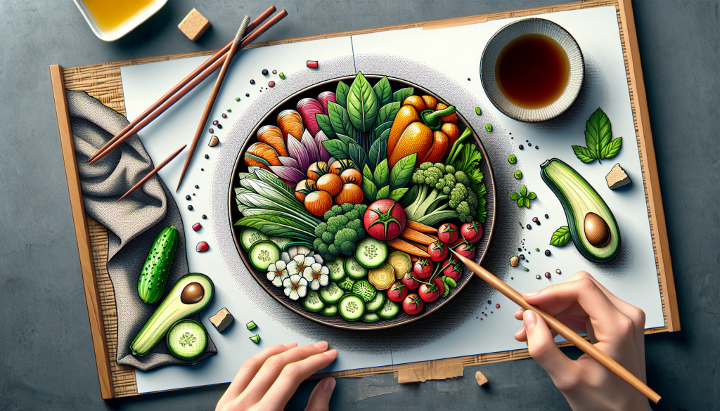 Healthy balanced meal with colorful vegetables