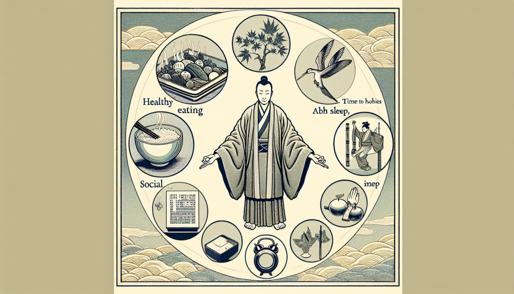 Illustration of balanced lifestyle habits