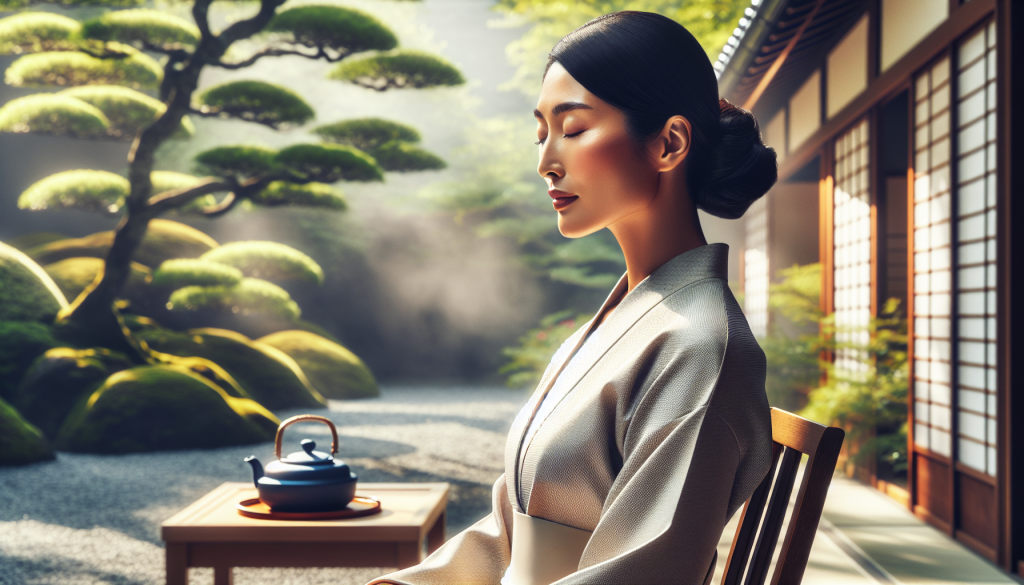 Person practicing deep breathing