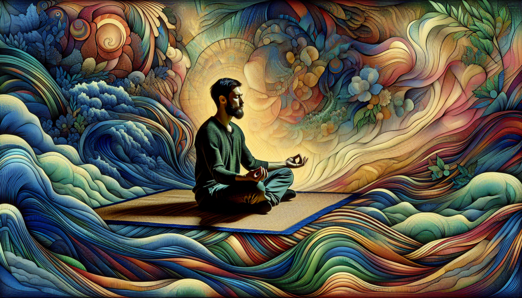 Person practicing deep breathing exercises