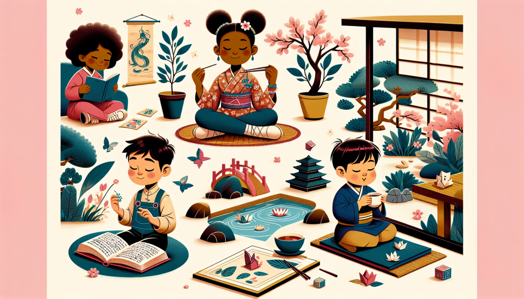 Children engaging in relaxation activities