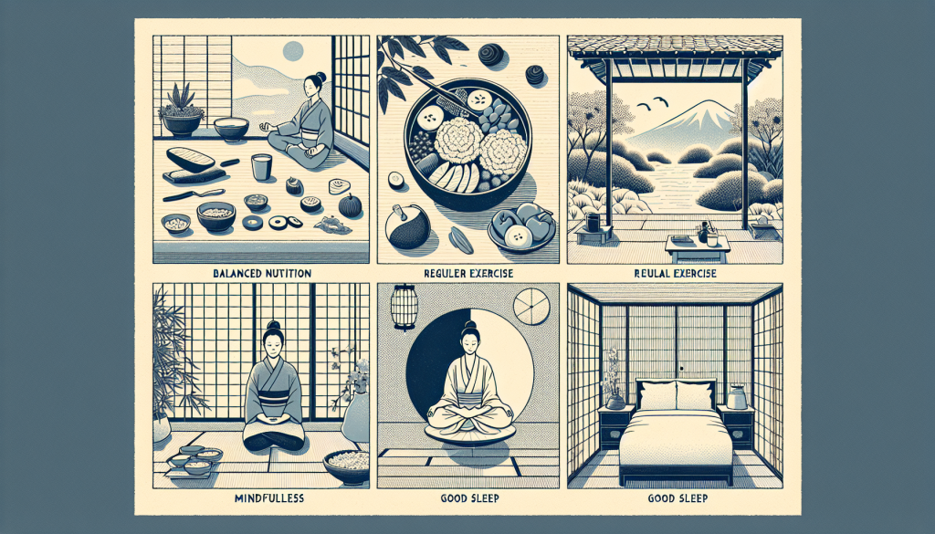 Diagram showing healthy lifestyle habits