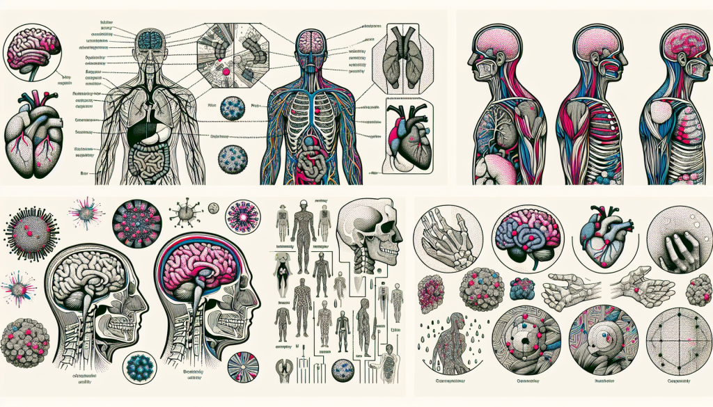 Diagrams showing the effects of stress on the body