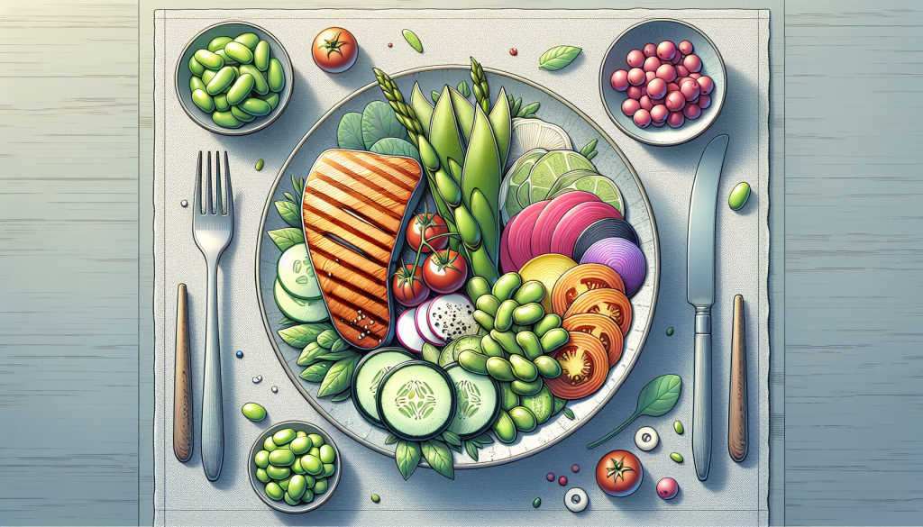 Healthy balanced meal with vegetables and protein