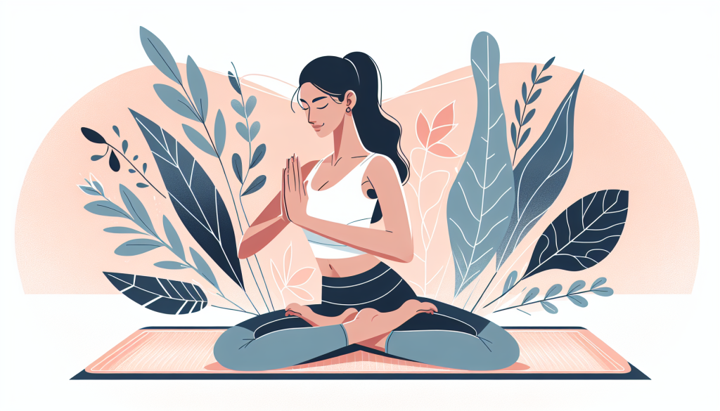 A woman practicing yoga