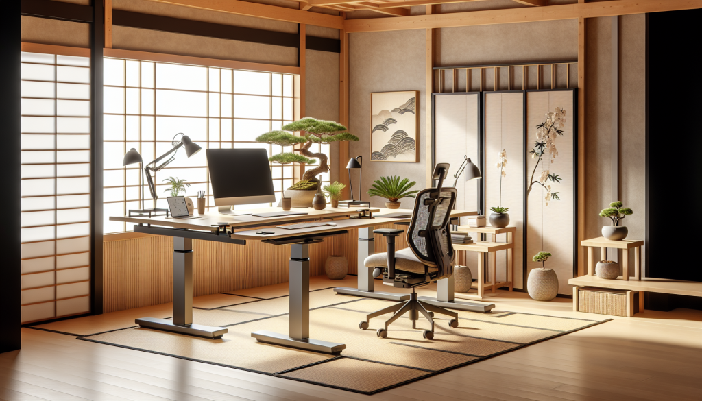 An ergonomic office setup