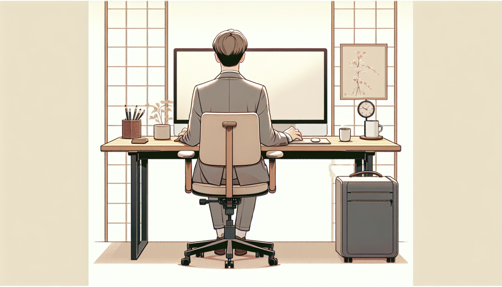 Correct posture at a desk