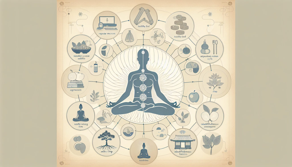 Diagram of a balanced lifestyle for nervous system health