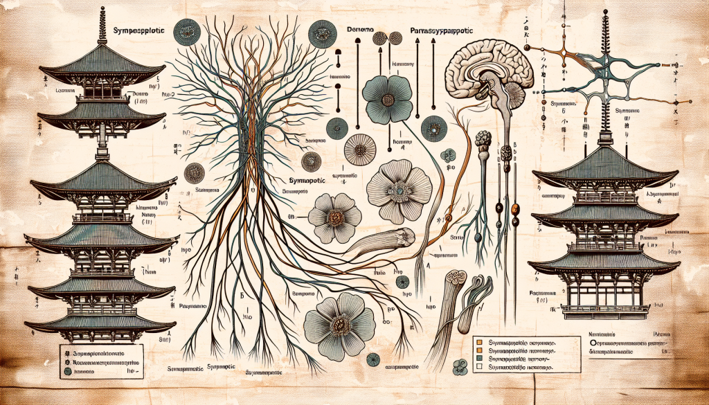 Diagram showing the role of sympathetic and parasympathetic nerves
