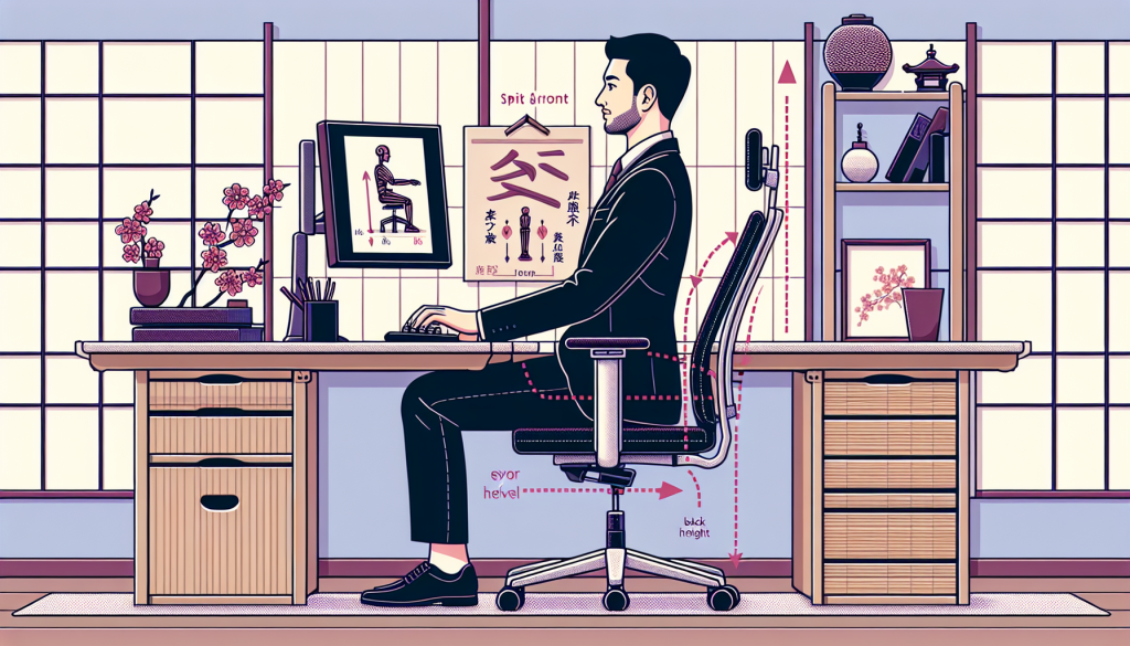 Image of correct desk posture setup