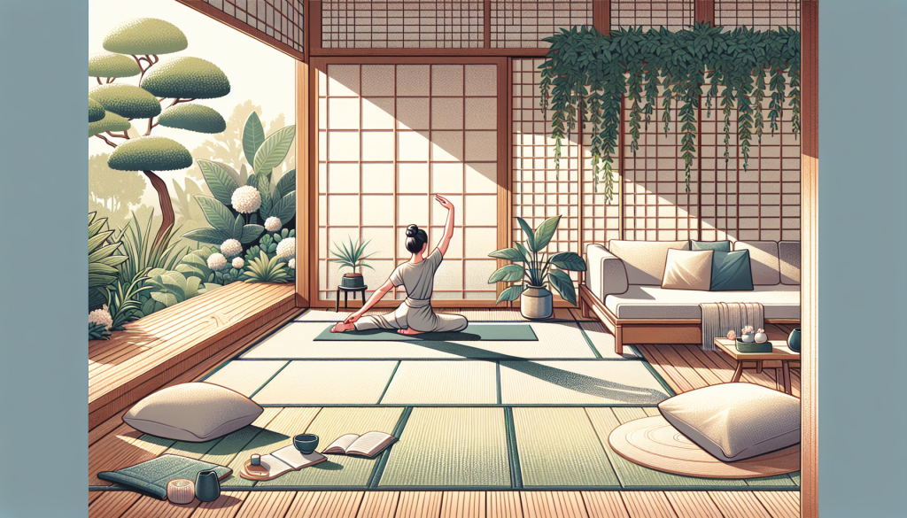 Relaxing home yoga session